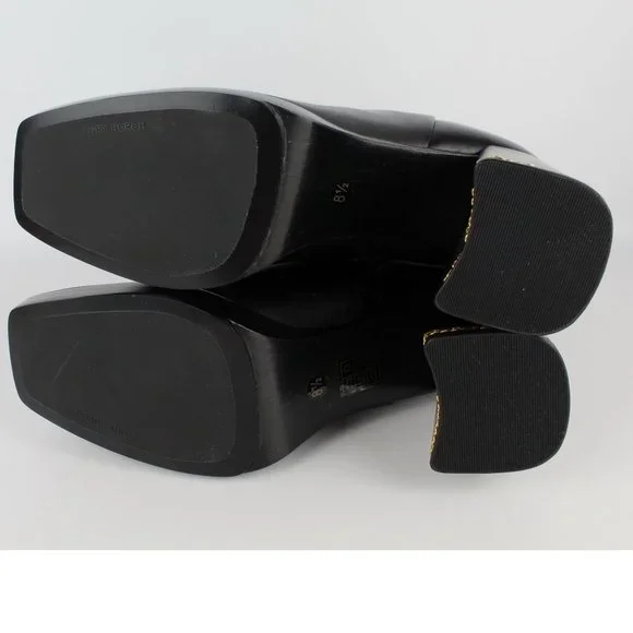 New TORY BURCH Ruby High Block Heel Leather Booties